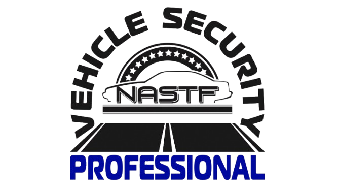 NASTF (National Automotive Service Task Force) Vehicle Security Professional certification logo